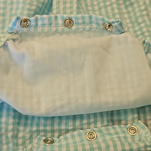 New gingham sunsuit ruffles 12-18 months - Picture 6 of 8